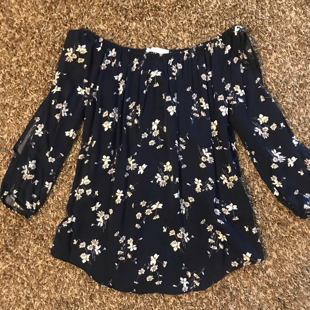 Floral off the shoulder top